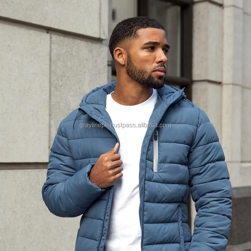 Ahdbta Mens Corduroy Jackets Mock Neck Winter Quilted Bubble Puffer Outwears Zip Up Long Sleeve Warm Coats With Pockets