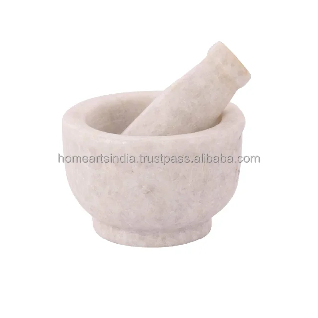 Exclusive Quality Mortar With Wooden Pestle Round Shape Customized Size
