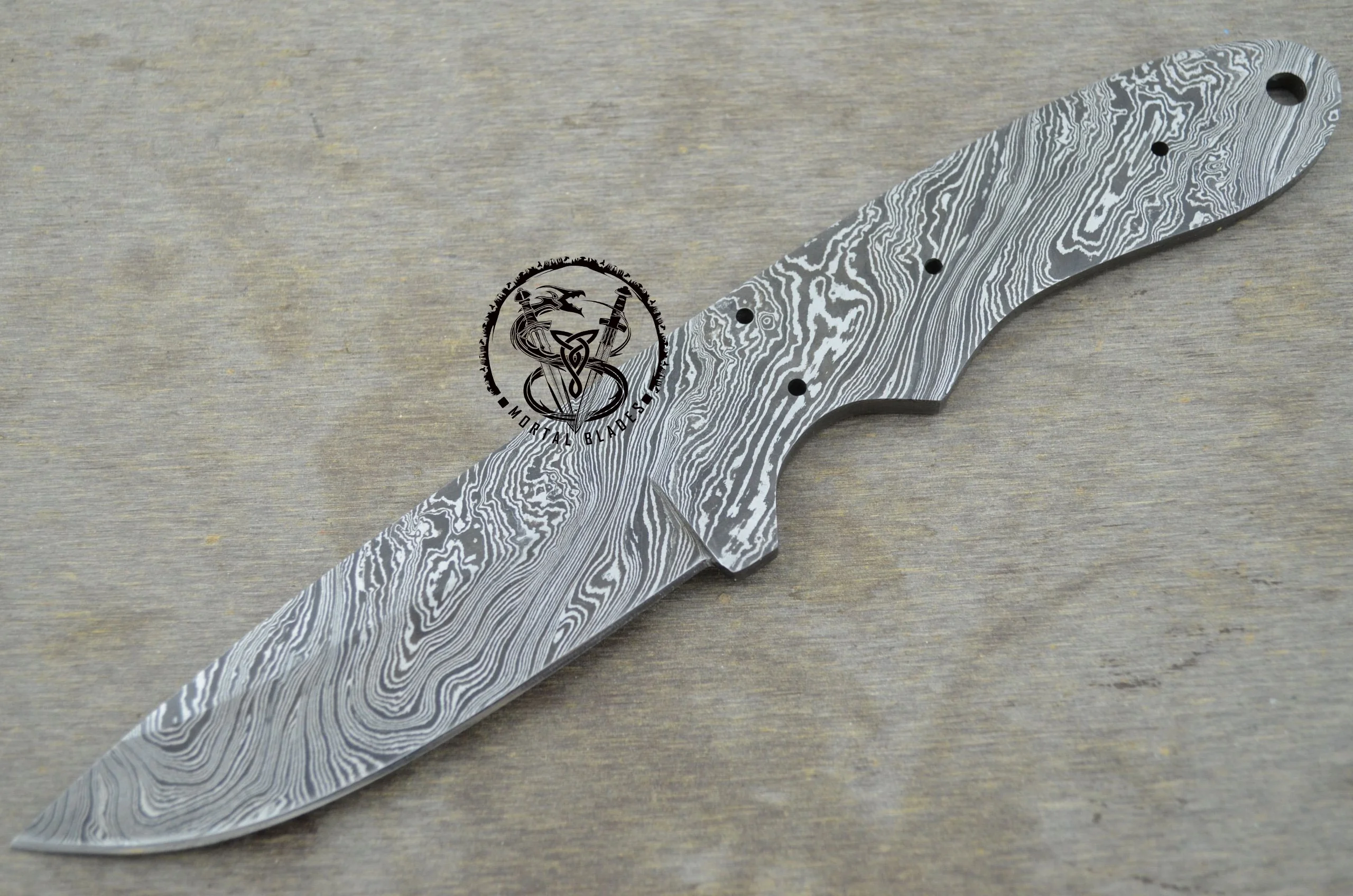 Professional Damascus High Quality Steel Blank Blade Knives Hunting