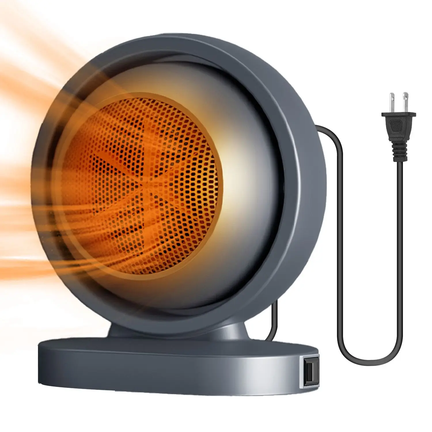 Desktop Electric Heater, 380W, Portable, 30-degree, 3S - detail 2