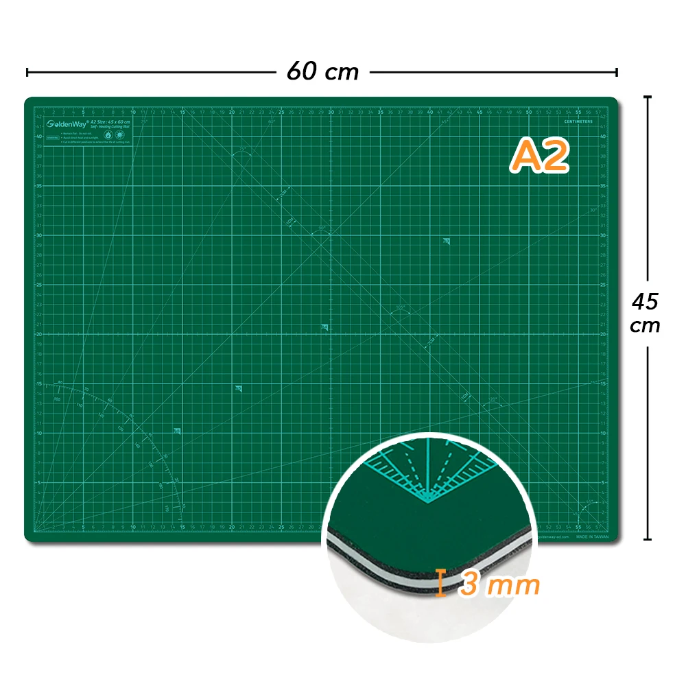 Eco Friendly A1 Custom Printing Size Self Healing Double Sided DIY Craft Pvc Cutting Mat