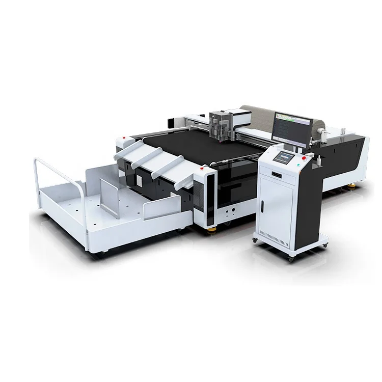Paper Cutter With Oscillating Tool and Creasing Wheel Tool to Cut Corrugated Carton Box