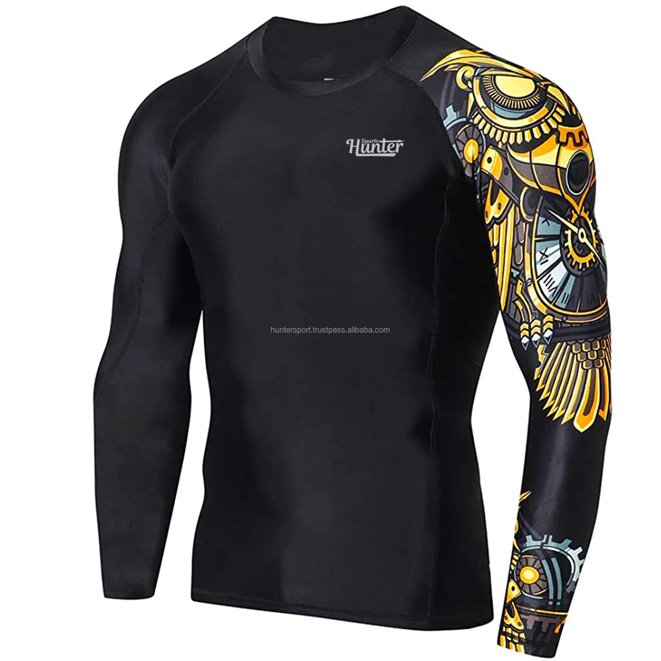Long Sleeve Mens Compression Shirt Rashguards Rash Guard For Bjj Rash