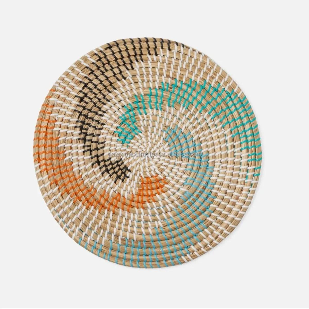 Top Selling Woven Natural Round Water Hyacinth Placemat Braided Straw