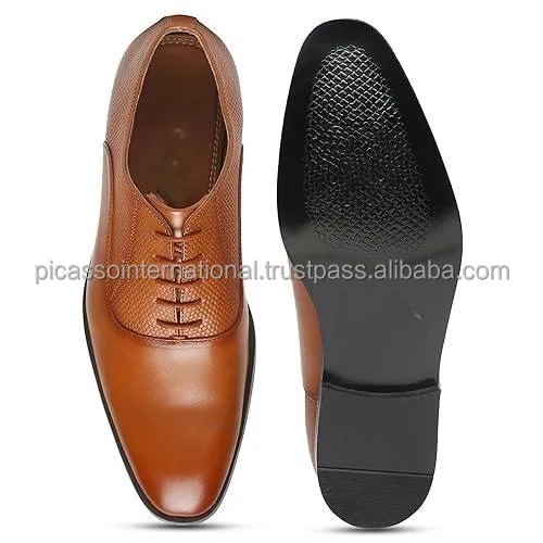 Excellent Quality Hot Selling Casual Wear Oxford Trendy Office Business Genuine Leather Formal Shoes for Men at Reasonable Price