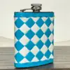 Turquoise & White Checkered