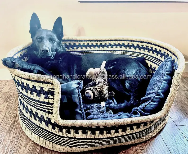 Xl Dog Bed Basket Woven Dog Basket Handmade Pet Bed Custom Pet
