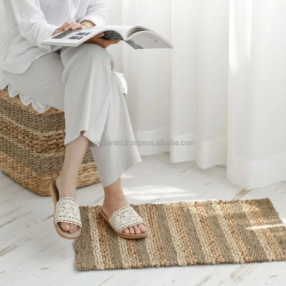 Cheap Price Handmade Seagrass Cornhusk Rectangular Doormat 100 Hand