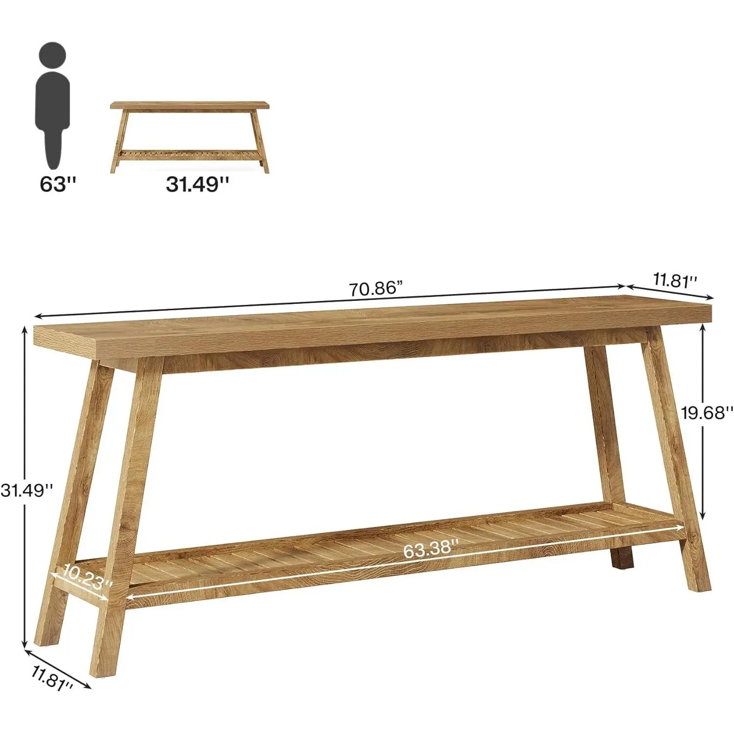 Elvarenae Haven Light-Wood Console Table — product detail