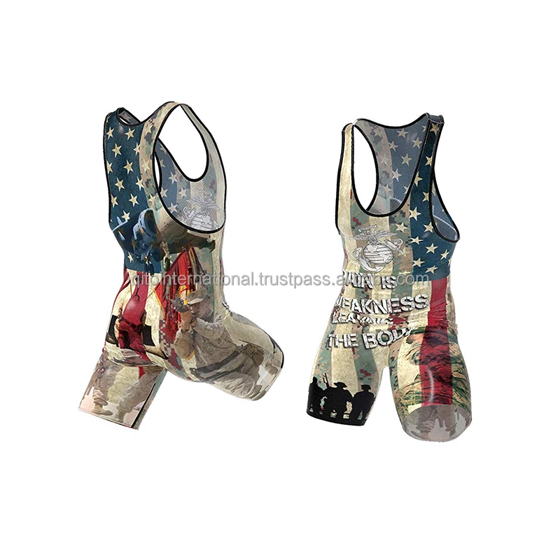 Wrestling Wrestler Suit Men Reversible Wrestling Singlet Youth