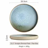 สีฟ้าเรียบ กลม ขนาด 10.5 นิ้ว