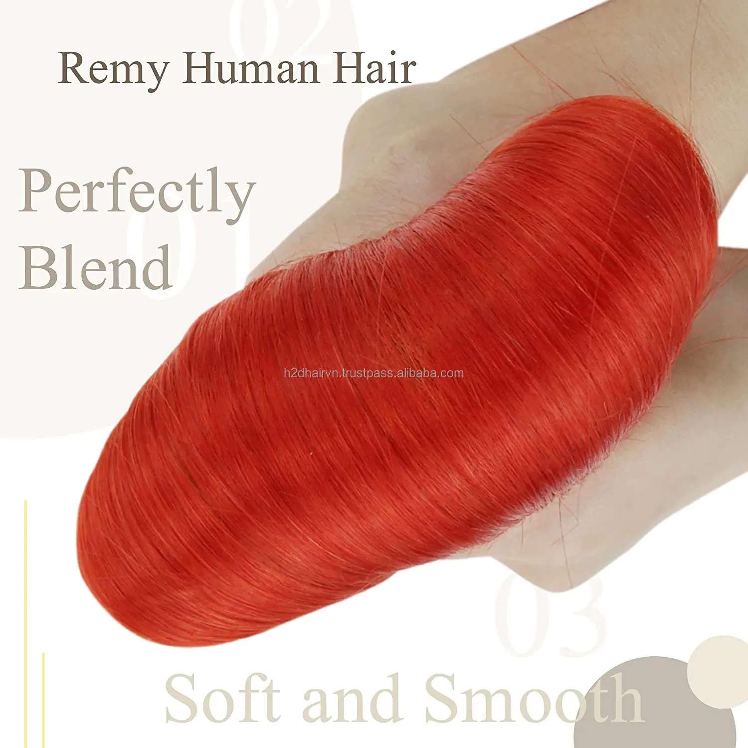 High Quality Hair Extensions Tape In 100 Vietnamese Human Hair Red