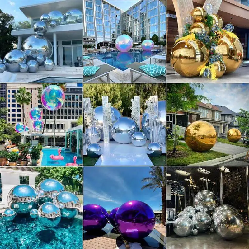 China Factory Custom Large Inflatable Disco Mirror Balloon,inflatable Mirror Ball for Advertising