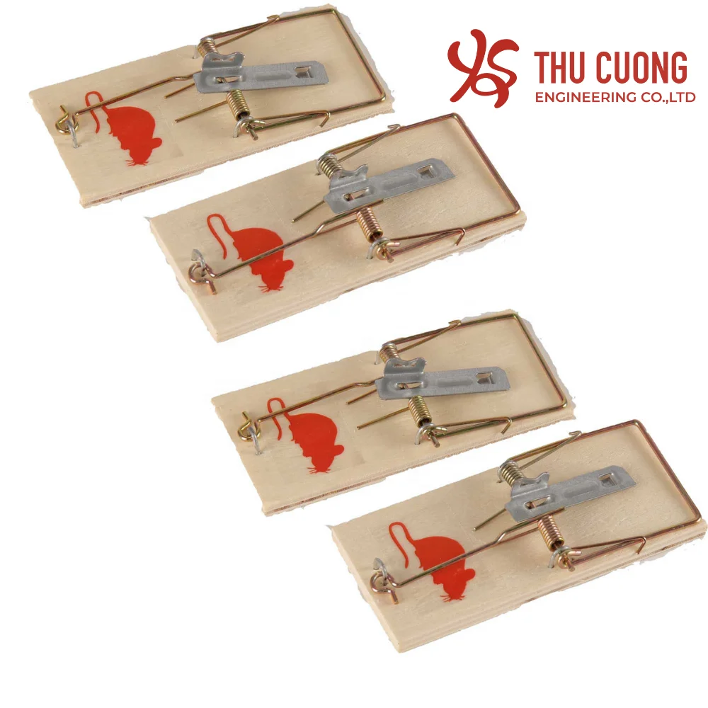 Top Grade Wooden Mouse Rat Snap Trap Non-Toxic Easy Set for Indoor Outdoor Pest Control for Everyday Household Use for Kitchen