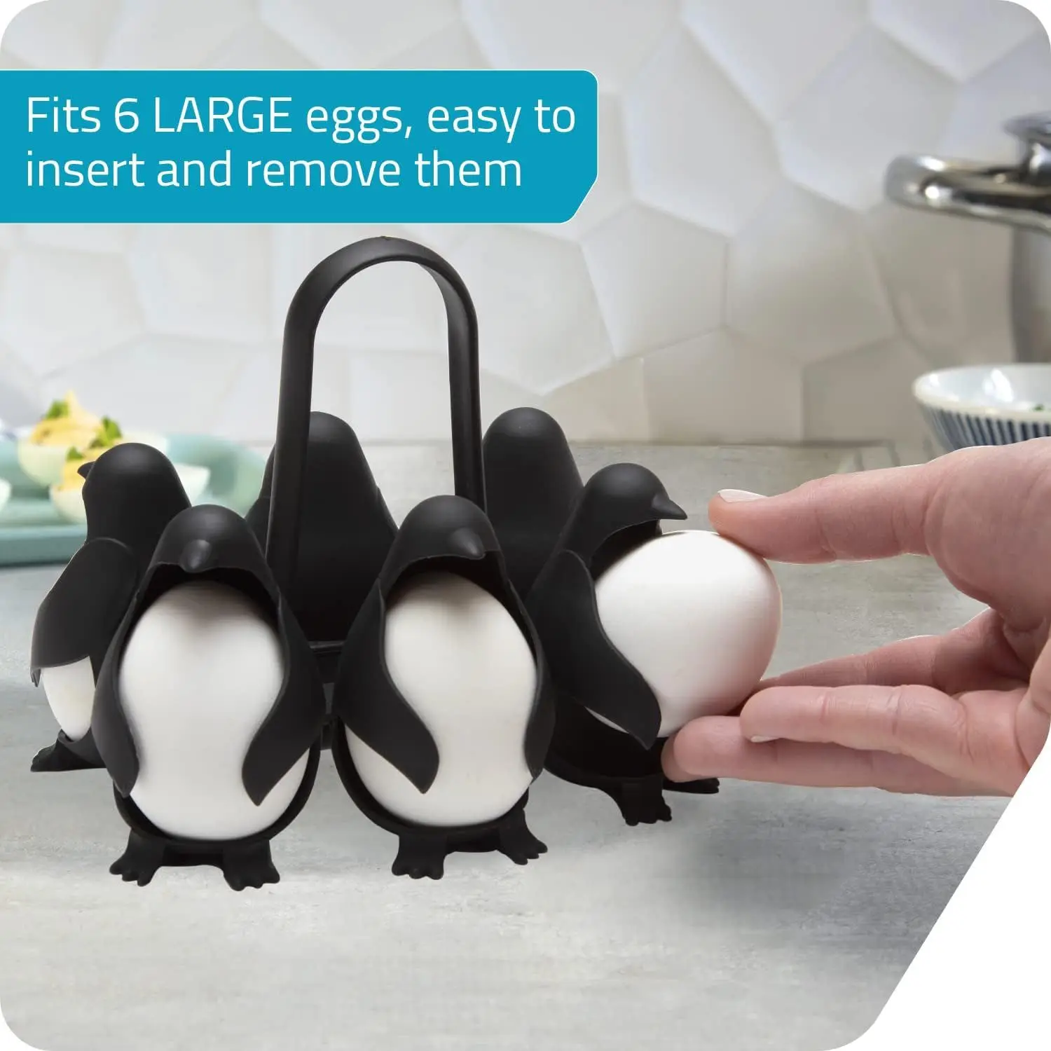 Creative Penguin Egg Cooker Household Egg Mold Holder Cute Rack for Kitchen Gadgets Egg Storage Box Egg Tools