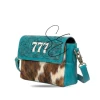 Turquoise with Brown Hide