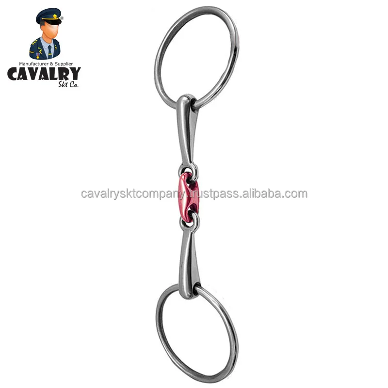 Equestrian Horse Mouth Tip,Stainless Steel Horse Double Jointed Bits