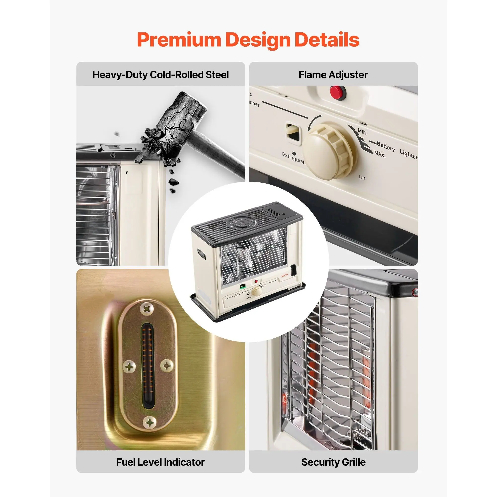 Kerosene Heater, 10000, BTU, Portable - detail 10