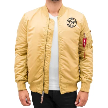 Men Custom wholesale 100% satin bomber winter men jacket made by Roz Industries