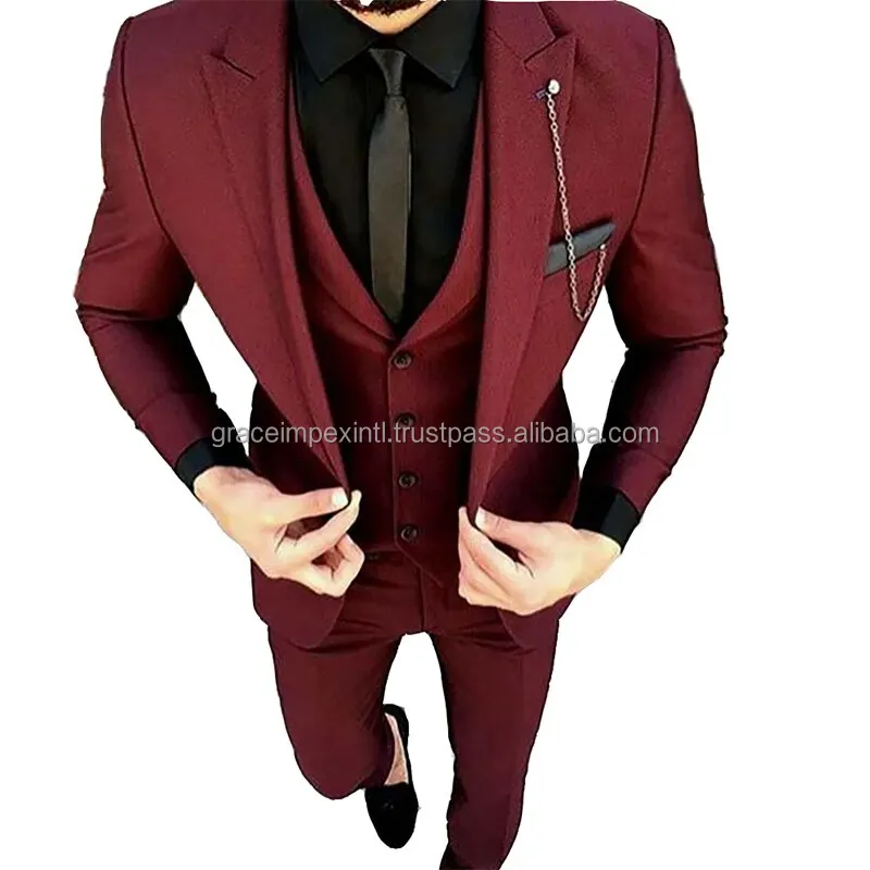 Fancy Dress Formal Men Pant Coat Tuxedo Blazer Fitted Slim Suits ...