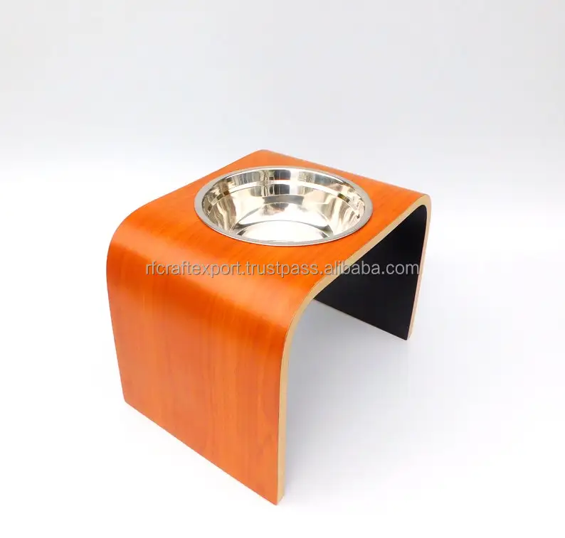 High Quality Cat Feeding Station with Rustic Bone Diner Wrought Iron Stainless Steel Food and Water Bowl Pet Feeder Stand