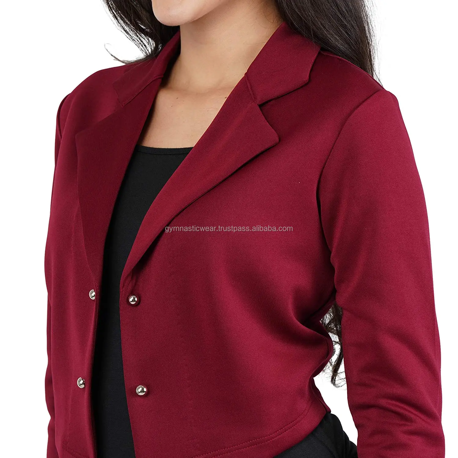 Slim Casual Blazer Red Short Length 