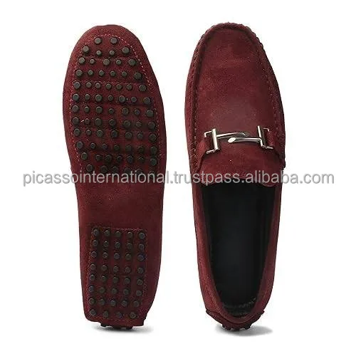 Direct Factory Price Excellent Quality Classic Design Genuine Suede Leather Moccasin Style Handmade Loafers Shoes for Men