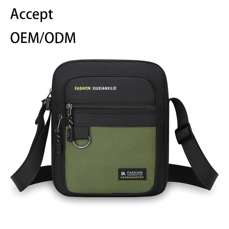 Custom Men's Minimalist Chest Waterproof Outdoor Backpack Geometric Patterned Sling Unisex Softback Compatible Shoulder Bag