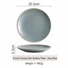 8  inch round gray blue