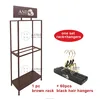 1 pc brown rack + 60pcs black hair hangers