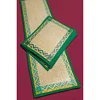 Natural Beige with Multi-color (Red, Blue, Yellow, Pink) Geometrical Patterns