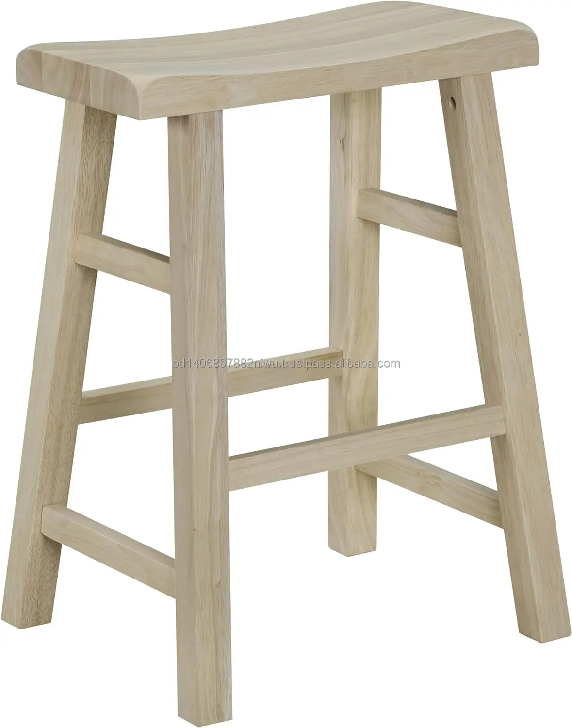 Basics Solid Wood Saddleseat Kitchen Counter Barstool,29inch Height