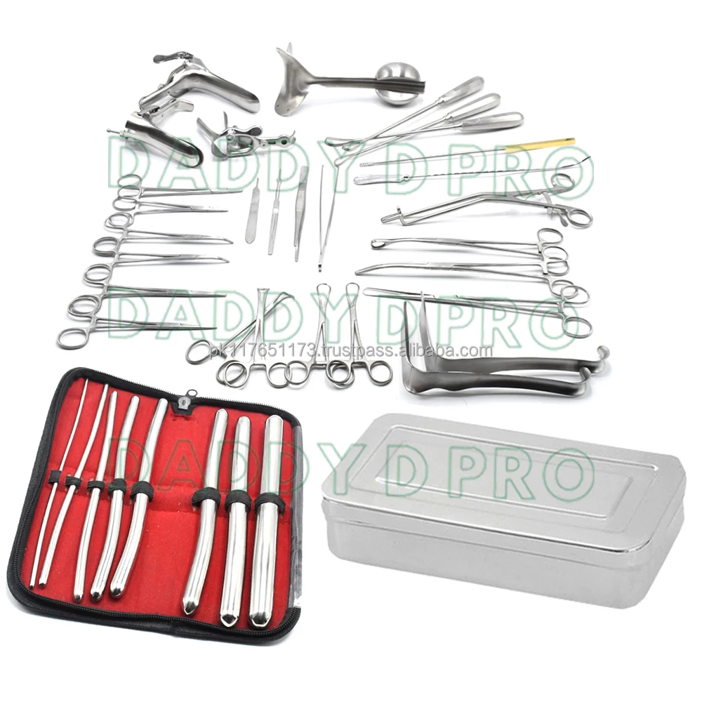 Dilatation And Curettage Instruments Set Of 46 German Stainless Steel
