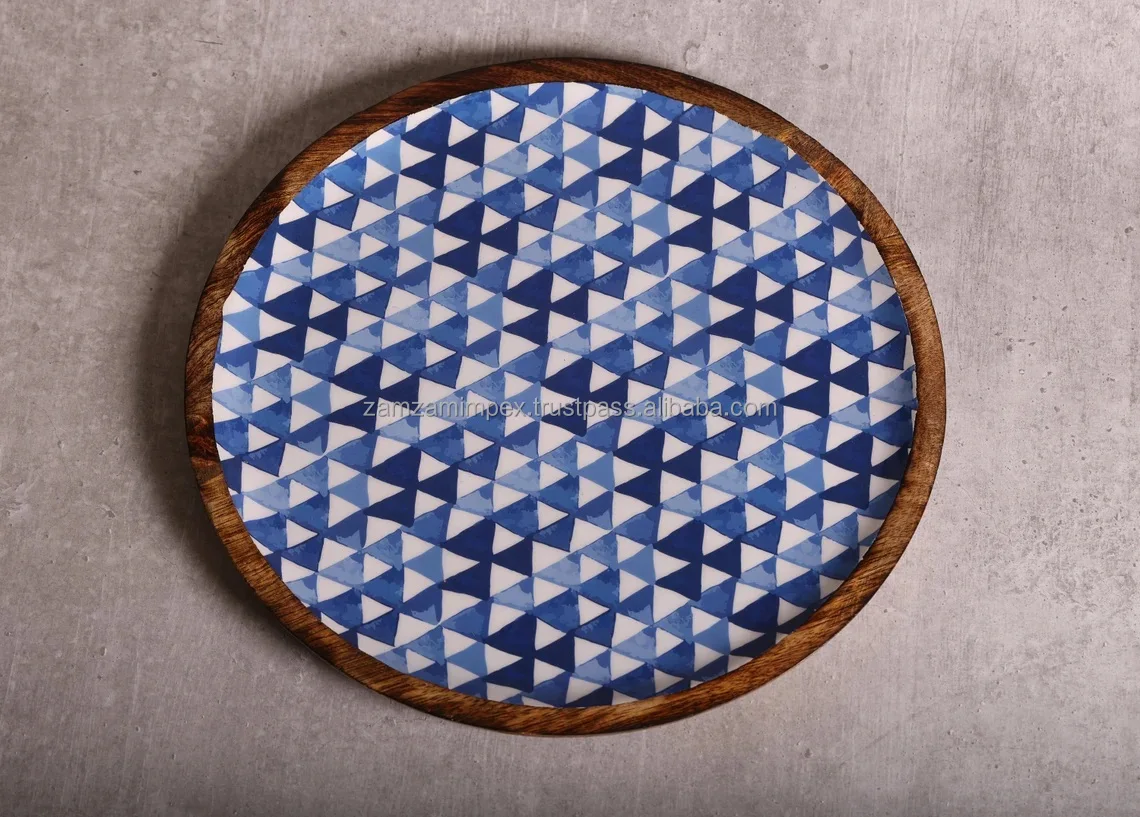 Premium Quality Mango Wood Dinner Set With Enamel By Zamzam Impex Buy Wood Dinner Set And