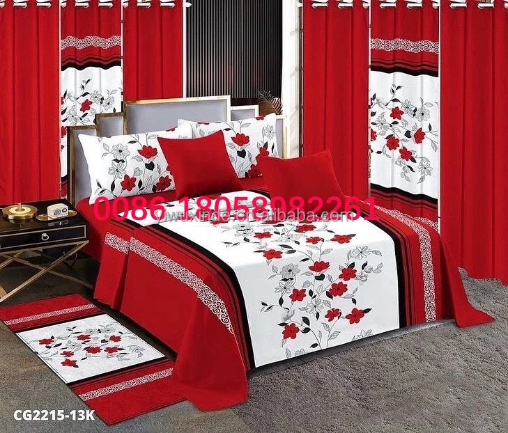 Bed Sheet 12 Pieces Fitted Grounding Sheets Curtains And Bed Sheet Set