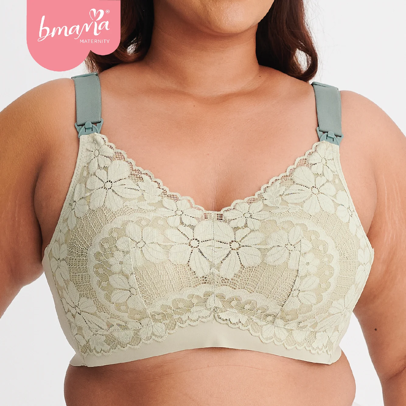 Bmama Maternity Front Open Plus Size Seamless Wire-Free Nursing