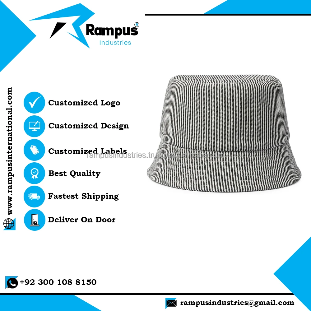 Custom Embroidery Logo Bucket Hats 2023 100 Polyester Wholesale