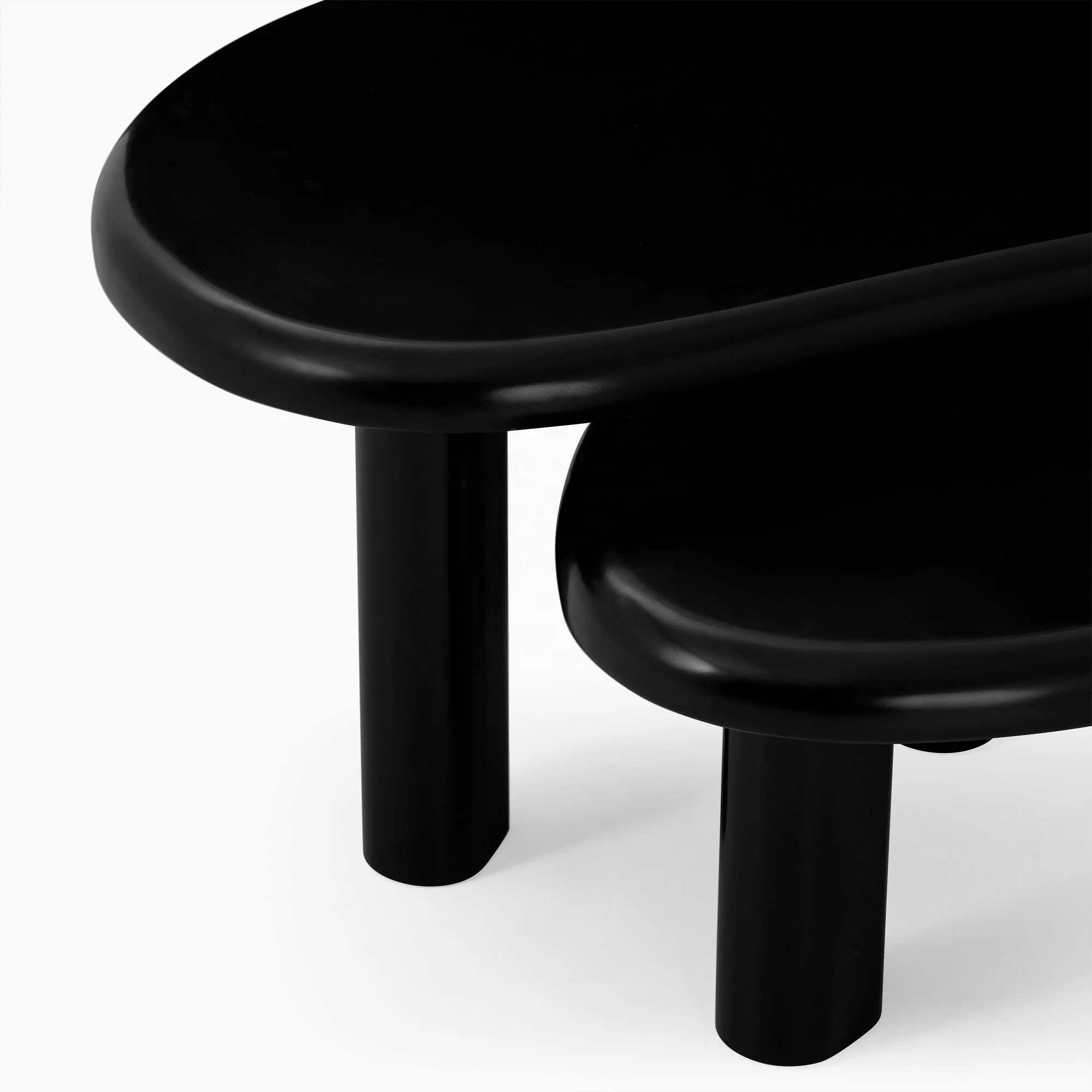 SWT 2024 Irregular Nesting Wooden Coffee Tables for Livingroom