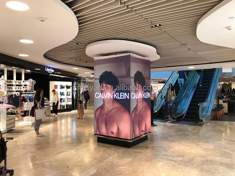 Singapore mall indoor P3 cube led screen 1250mm * 2250mm * 4 sides