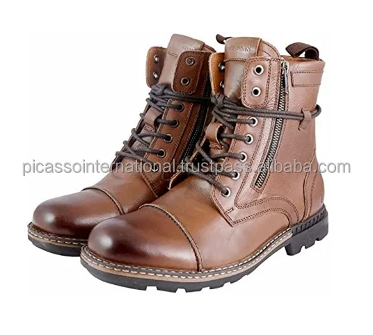 Indian Manufacturer of Superior Quality Wholesale Casual Wear Men's Shoes Genuine Leather Hiking Boots for Bulk Purchase