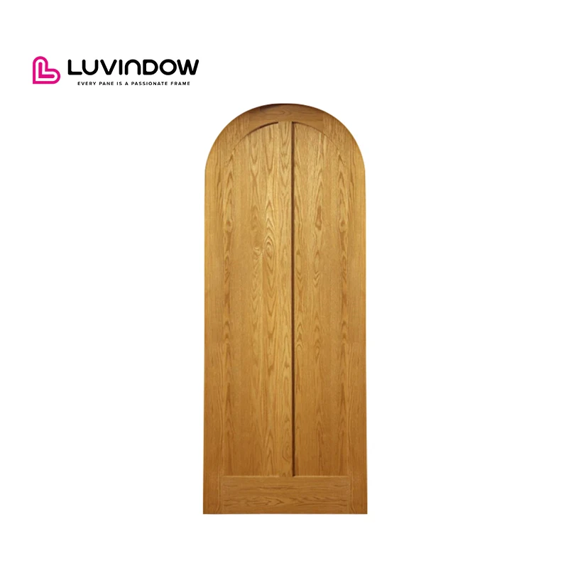Desain terbaru pintu geser kaca horizontal model swing door yang sedang laris di Amerika, terbuat dari kayu solid, cocok untuk penggunaan di dalam rumah atau vila.