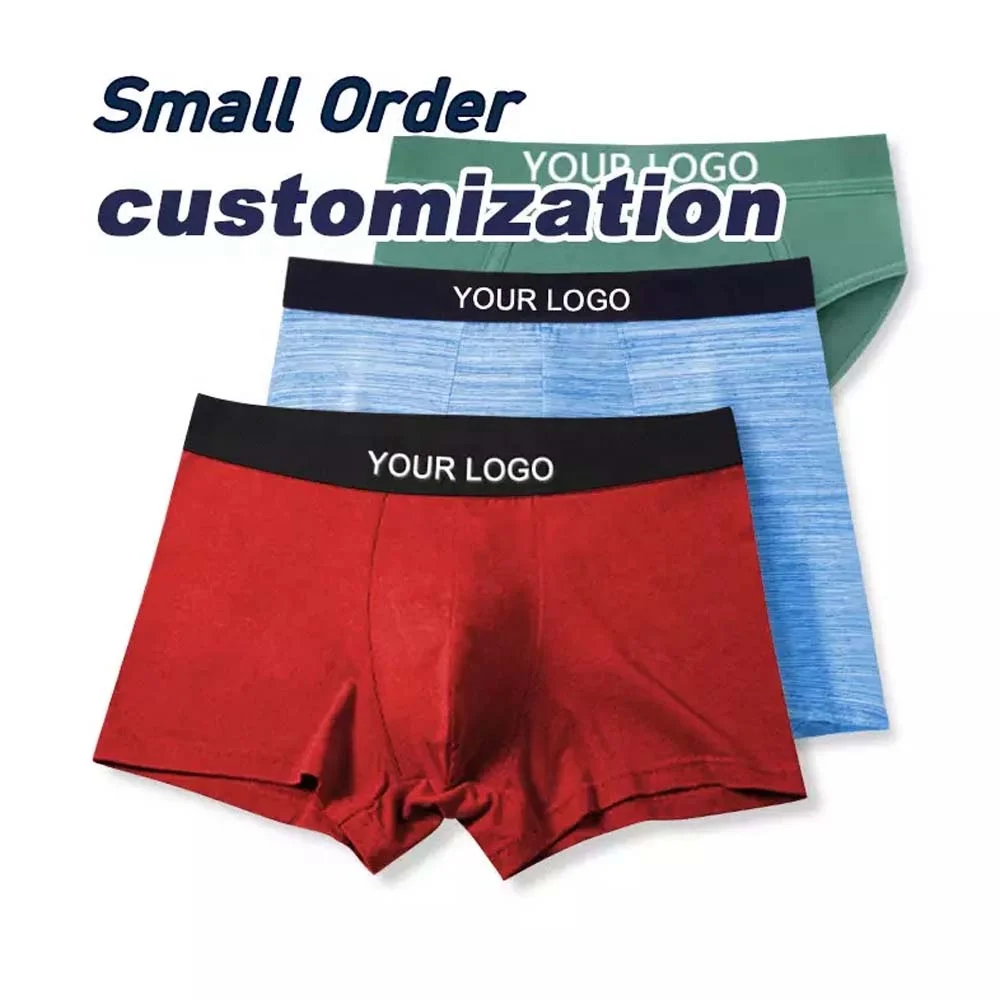 Custom Logo Men's Boxer Briefs: Personalized, Elastic, and Wholesale