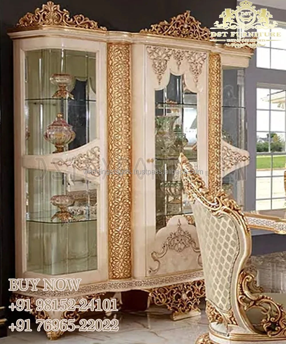 フレンチ手彫りデザイナーダイニングルーム家具クラシック