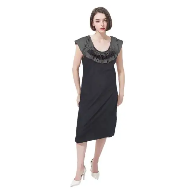 Casual Green Black Maternity Dress with Neck Knee-Length Cotton Fabric Midi  Size Natural Waistline Woven Weave for Photoshoots| Alibaba.com