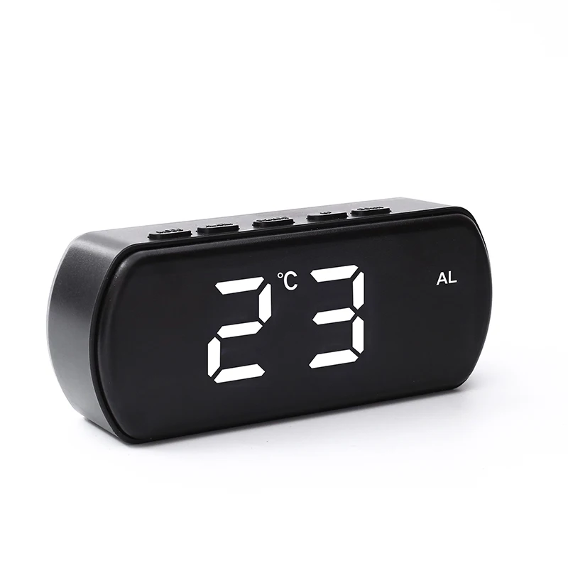New 6092 Multifunctional Brightness Adjustable Display Temperature Date Time Bedside Table Digital LED Alarm Clock for Bedroom