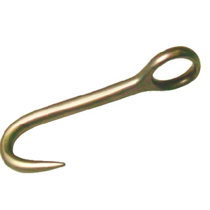 LAJA Imports Eye Hook Sharp Eye Hook Stainless Steel OB Hook Calving Tools  Veterinary Instruments