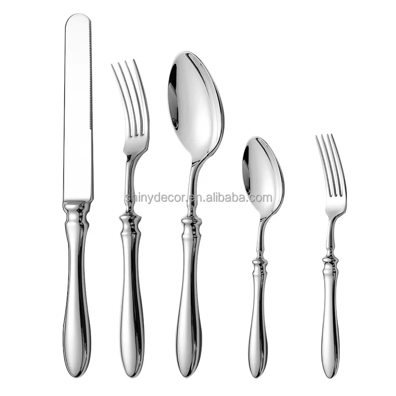 Hot Sale Gold Cutlery Stainless Steel Set Knife Spoon Silverware
