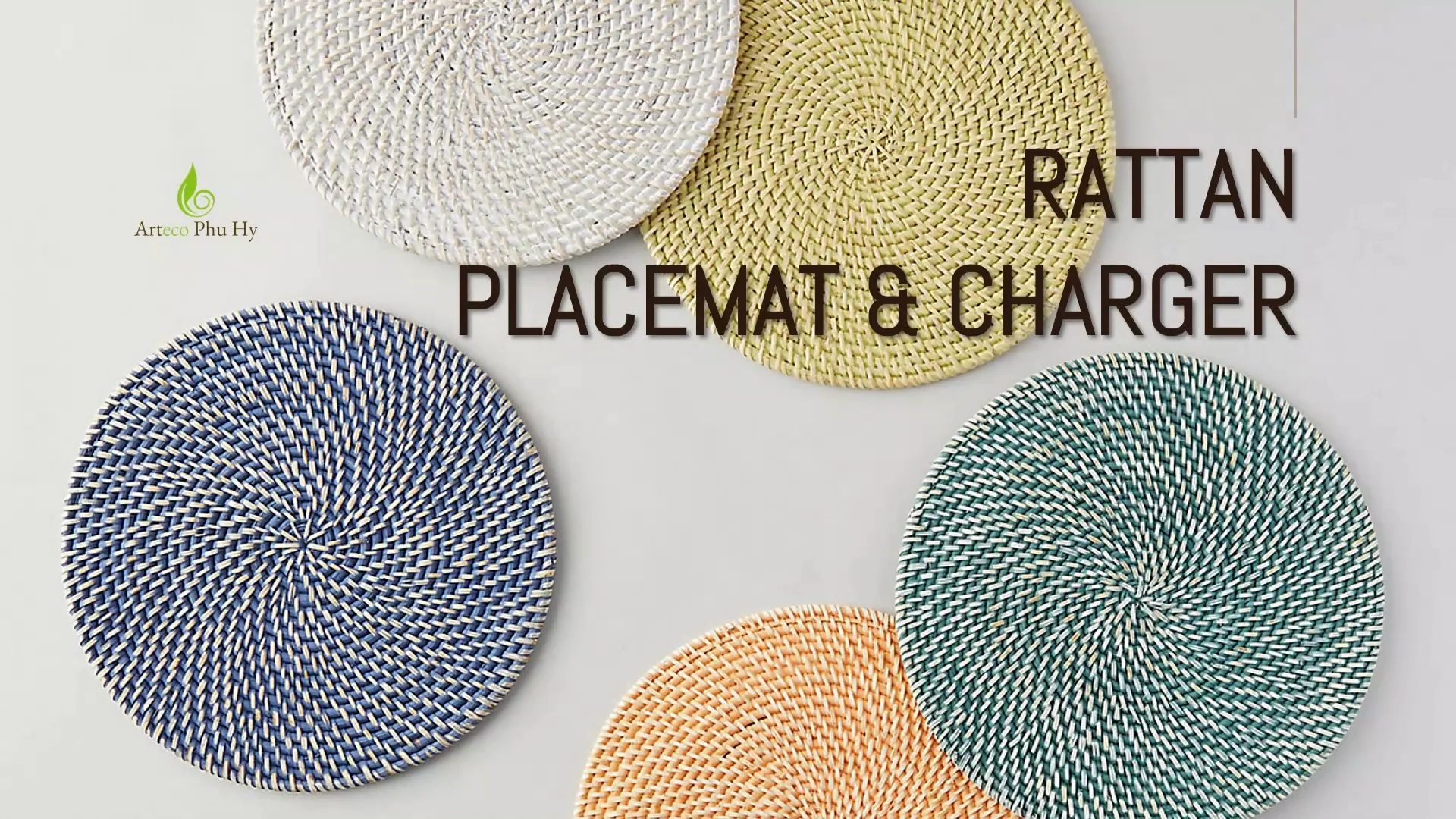 Decorative Rattan Placemat Rustic Woven Rattan Placemat Round Made In