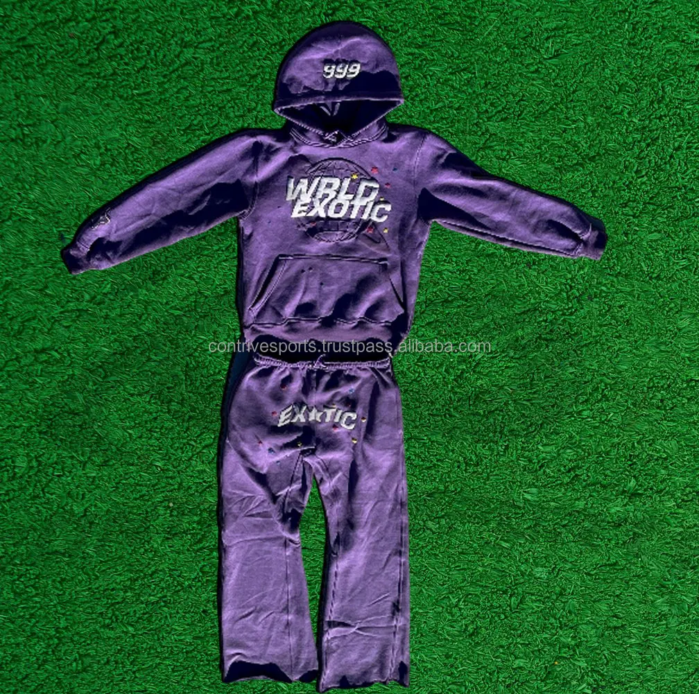 Men's Gym Fitness Tech Fleece Sportswear Set Breathable Hoodie and