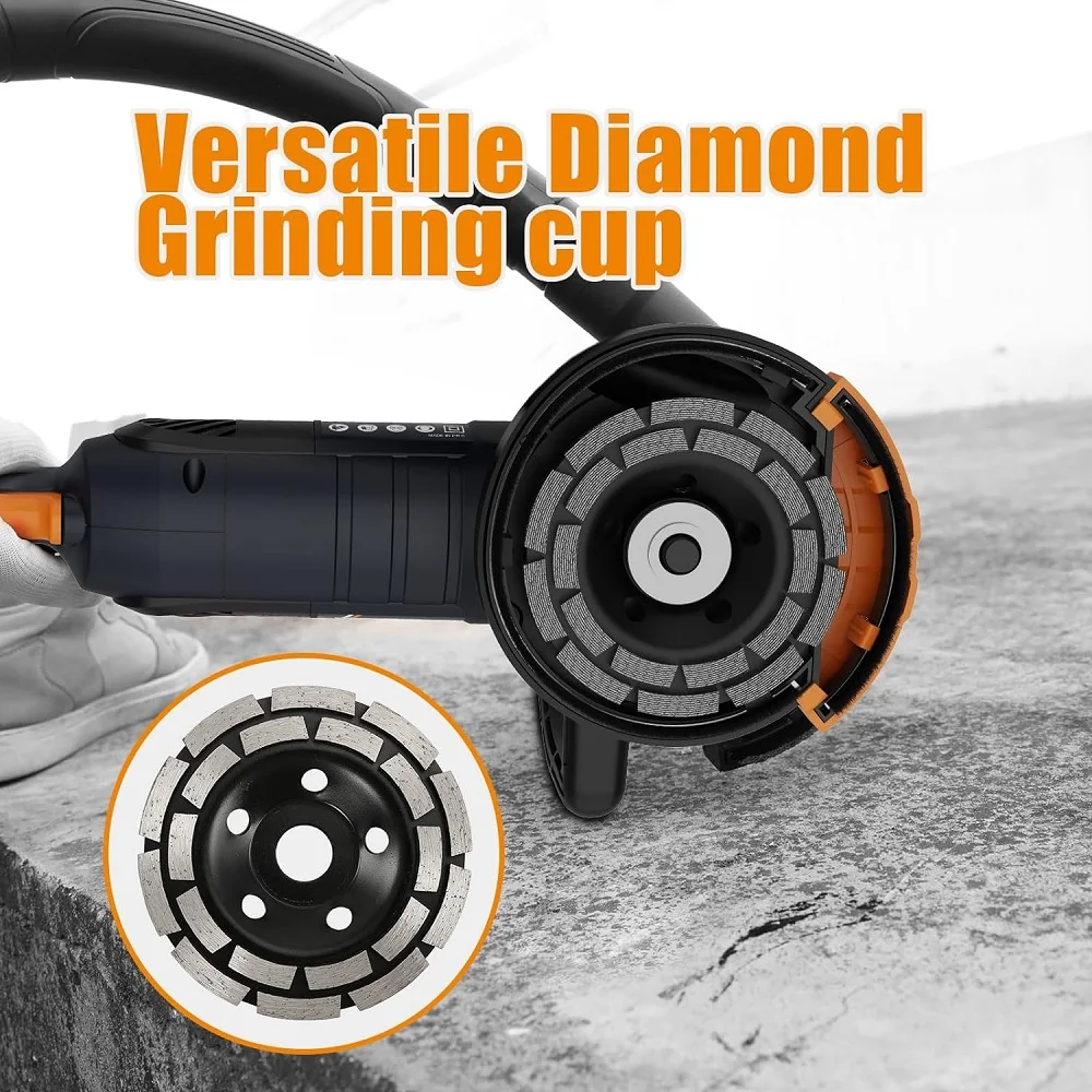 MAXXT 1500W Hand Held Concrete Surface Grinder Polisher Planer 125mm With Dedicated Dust Collection Shroud